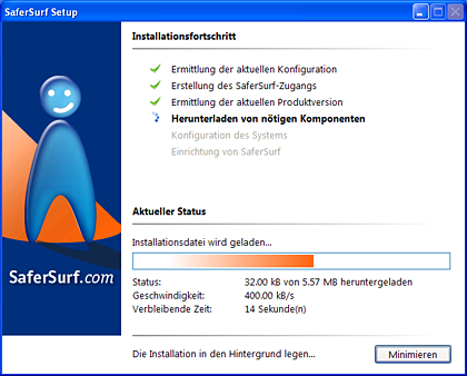 SaferSurf-Einrichtung